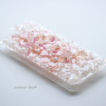 お花と天然石のiPhoneクリアケース②