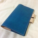 ジブン手帳　カバー　青×オレンジ