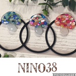 G033〉大きなシェルが入ったきのこヘアゴム