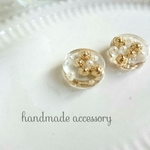 ＊再販＊ Pearl and gold beads イヤリング/ピアス