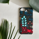ジャングルの動物たちiPhone ケース （ライオン・グレー）