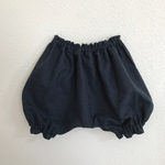 起毛 ネイビーのかぼちゃパンツ