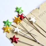 コサージュピン*Star *星*クリスマスカラー 4色セット