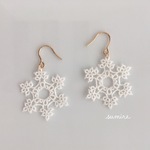 【14kgf】レースピアス snowcrystal
