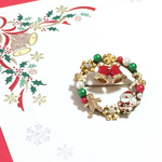 かわいいクリスマスのブローチ －ﾍﾞﾙ－