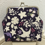 まめ様オーダー品☆お花と小鳥♡がま口ポーチ