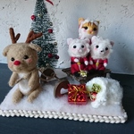 ＊24700410  様　オーダー商品 　ツリー×トナカイは×3匹のねこちゃん＊ 