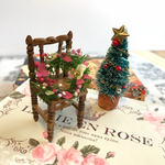 ミニチュア 椅子とリース💐ミニ ツリー付き🎄クリスマス🎄