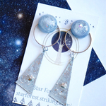 冬の夜空と銀河玉のピアス*