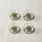 ●15㎜● ANTIQUE YELLOW CLEAR GOLD BUTTON CABOCHONS PARTS