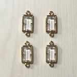GOLD CLEAR RECTANGLE CONNECTOR PARTS
