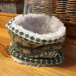 SALE🌟おとなネックウォーマー＊ベージュ柄ボーダー