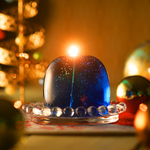 流星キャンドルXmas限定ラベル（キャンドルソーサー付き）