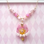 ミニねこネックレス(ピンク)