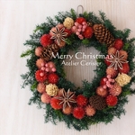 【期間限定割引】千日紅レッドのリース　＜クリスマスリース＞ペッパーベリーピンク　18㎝ #8