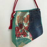 帯 とデニム  リメイクバック  和風