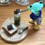 抹茶フローズンと生クリームあんこパン