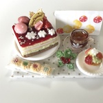 hand made ミニチュアドールハウス クリスマスケーキセット