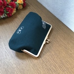 がま口コスメポーチ＊ミナペルホネン＊choucho グリーン