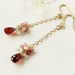 『再販』14kgfガーネット🍓ストロベリーピアス