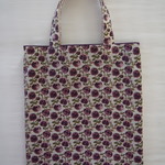ぺったんこバッグ*リバティ*Rose Marie*パープル*32×28㎝