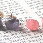 ☆ロードクロサイト＆アメジスト☆Naturalピアス２ペアセット☆