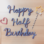 takayu0602様専用 ウールレター Happy Half Birthday フォトプロップス