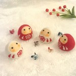 【mi様ご依頼品】💮花まる  だるまさん（赤,  白）Ⅹ2セット 💮