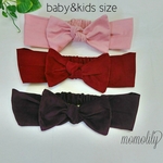 baby&kids✽コーデュロイの平リボンヘアバンド（ライトカラー）