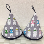 【送料無料】整列くまさんの三角鍋つかみ ルクルーゼ♡ストウブに！