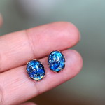 インパクトブルー10x8 　K14GFピアス❀ 