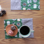 コーヒーで一息♪カフェマット♪コーヒー柄♪