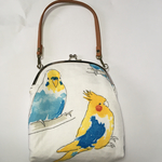 ★送料込★ インコちゃん ミニがま口バッグ