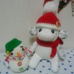 ソックモンキーと雪だるま♡