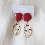 【noel.32】レッド×face　ピアス・イヤリング