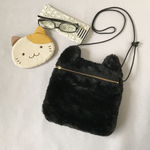 ふわもこ ネコサッシュ♪　くろねこ　