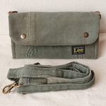 ▲new▲モスグリーンコーデュロイのシンプル長財布