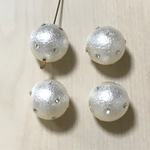 COTTON PEARL STONE ROUND BEADS