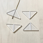 FROSTED CLEAR TRIANGLE ACRYL BEADS