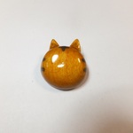 まん丸・茶トラ猫のブローチ