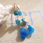  地中海ピアス　B　Roman Glass Seaside earrings ❇︎14kgf❇︎
