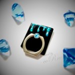再販＊”BLUE BLOOD/BLUE TEARS” キラキラ溶ろけて 流れる スマホリング/スマホスタンド