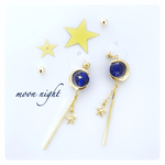 〈金具選択あり〉 moon☆ night ノンホールピアス&ピアス 