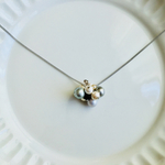 【つぶつぶコットンパール】silver ネックレス