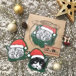トラとハチ　クリスマスタグセット