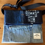 新定番☆デニム&倉敷８号帆布サコッシュ Mサイズnavy＃０３