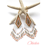 ネイティブ ピアス《ピンク×グレー》