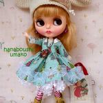 ＊可愛いツリーのふわふわワンピース＊８点セット＊ blythe outfit＊ブライス ＊ ブライス ＊ワンピース・ブーツ・帽子＊
