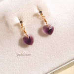 swarovski heart ピアス/イヤリング