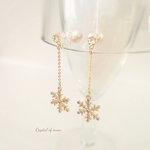 2way☆Crystal of snowノンホールピアス